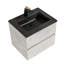 Villano 24 po L x 19 po P 2 tiroirs Meuble-lavabo avec évier simple et Comptoir en Quartz noir