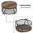 Aumiller 34" Round Coffee Table with Open Storage and Cross Metal Legs-801212331-801212335
