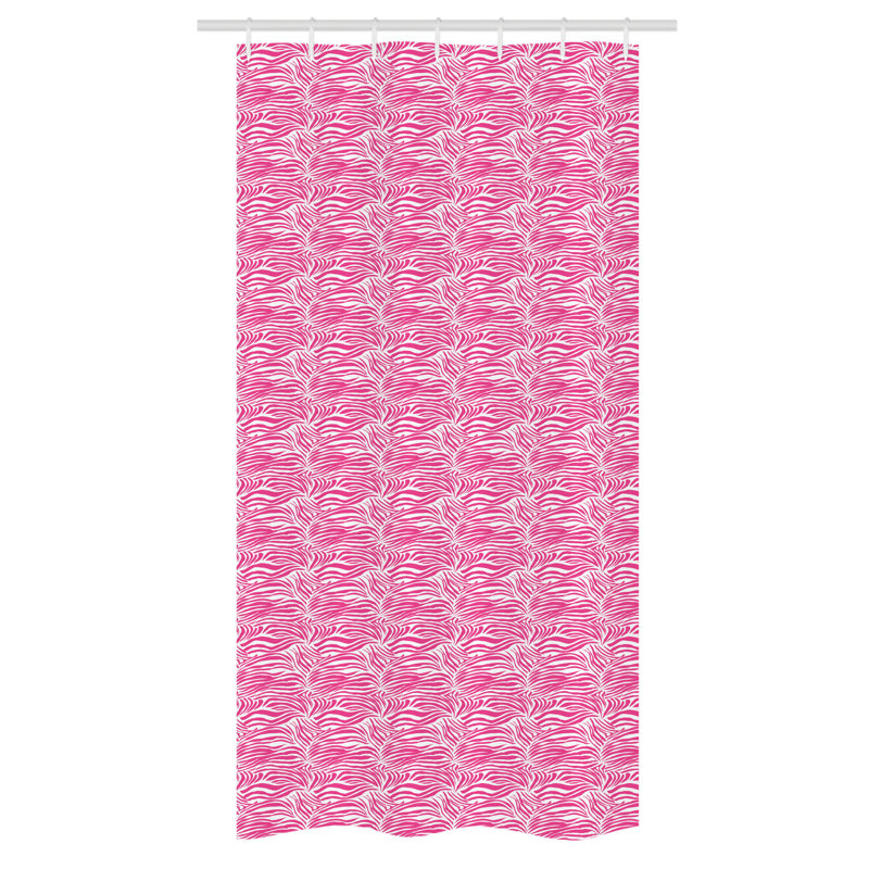 Mediapolis Geometric Shower Curtain with Hooks Included, 36" W x 72" L