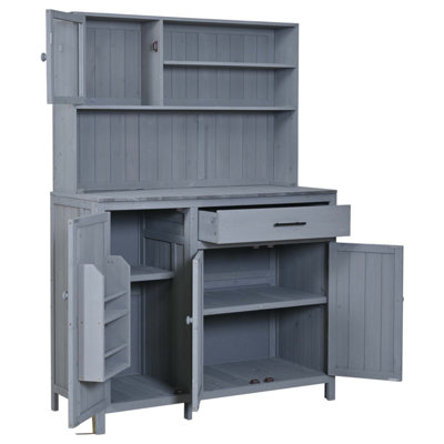 Potting Bench With Hutch