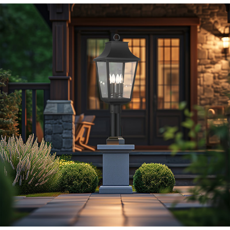 Lark Manor™ Marcie - 4 Light Outdoor Post Mount In Sand Coal Finish