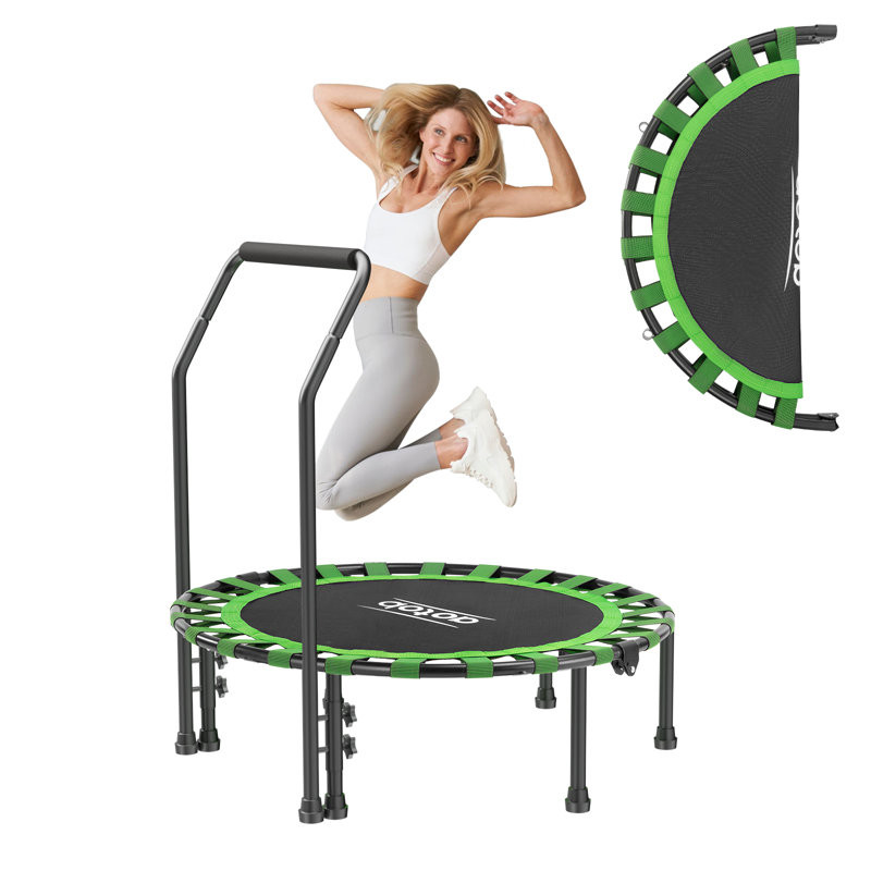 Trampoline de remise en forme pour adultes 40 po AOTOB, mini rebond pliable avec élastiques durables pour l'entraînement sportif, 450 lb