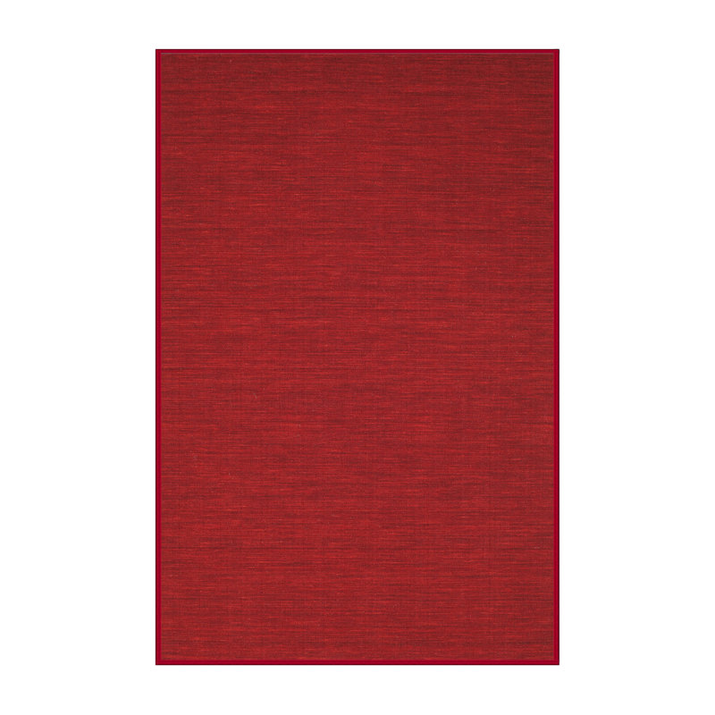 Tapis de zone rouge contemporaine, Rectangle 5 pi x 7 pi