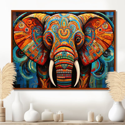 Éléphant Tribal Majesty - Éléphant, art mural