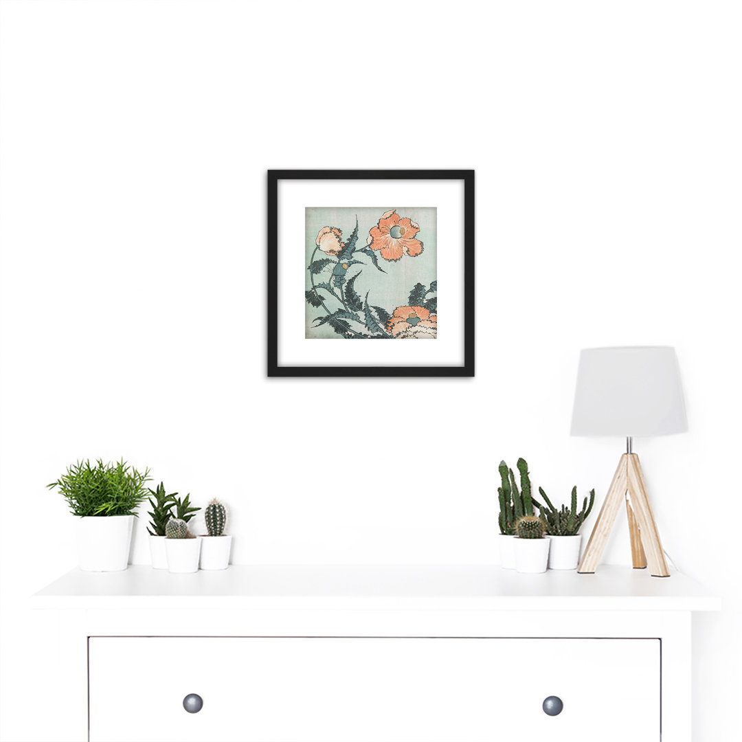 Poppies 1833 Katsushika Hokusai - Single Picture Frame Painting