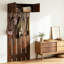 Wall Mounted Coat Rack with Storage Cabinet, Entryway Clothes Rack-904239577