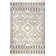 Adry Moroccan Shag Tasseled Cream/Charcoal Area Rug