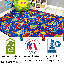 Tapis pour salle de classe KidCarpet.com ABC Paisley-10330200