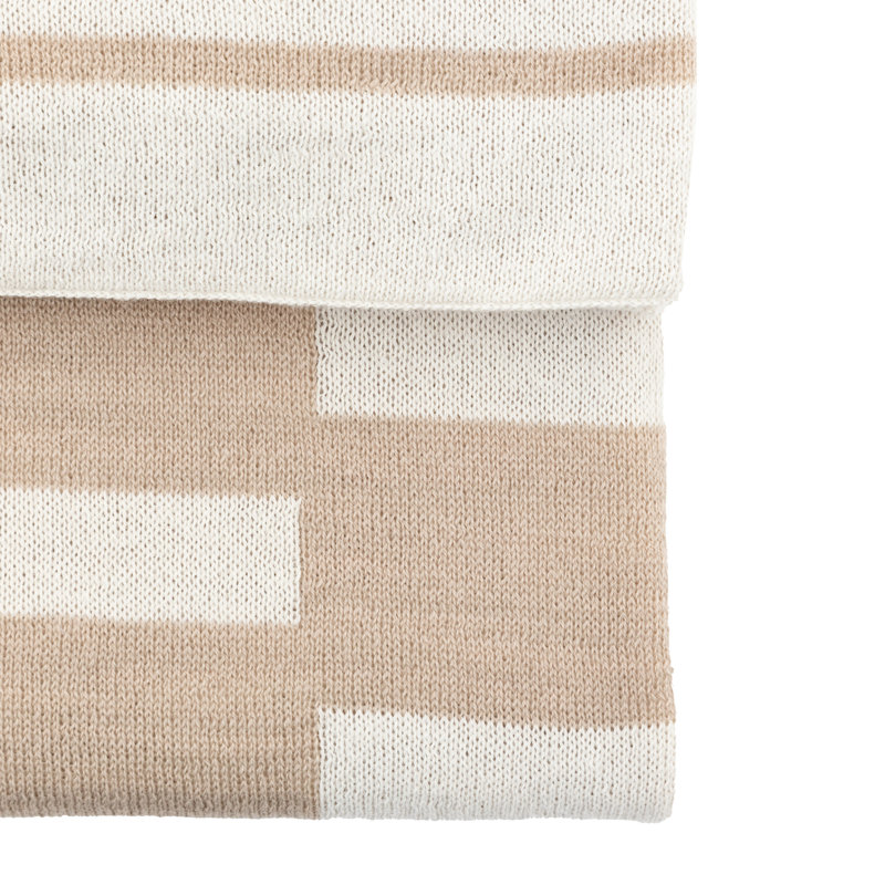Lohko Knitted Throw , Taupe