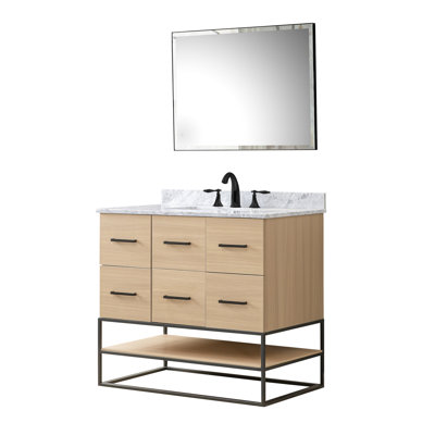 36'' Single Bathroom Vanity with Marble Top