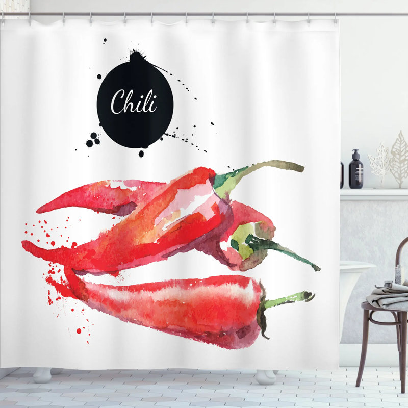 Shower Curtain with Hooks Included, 75" H x 69" W