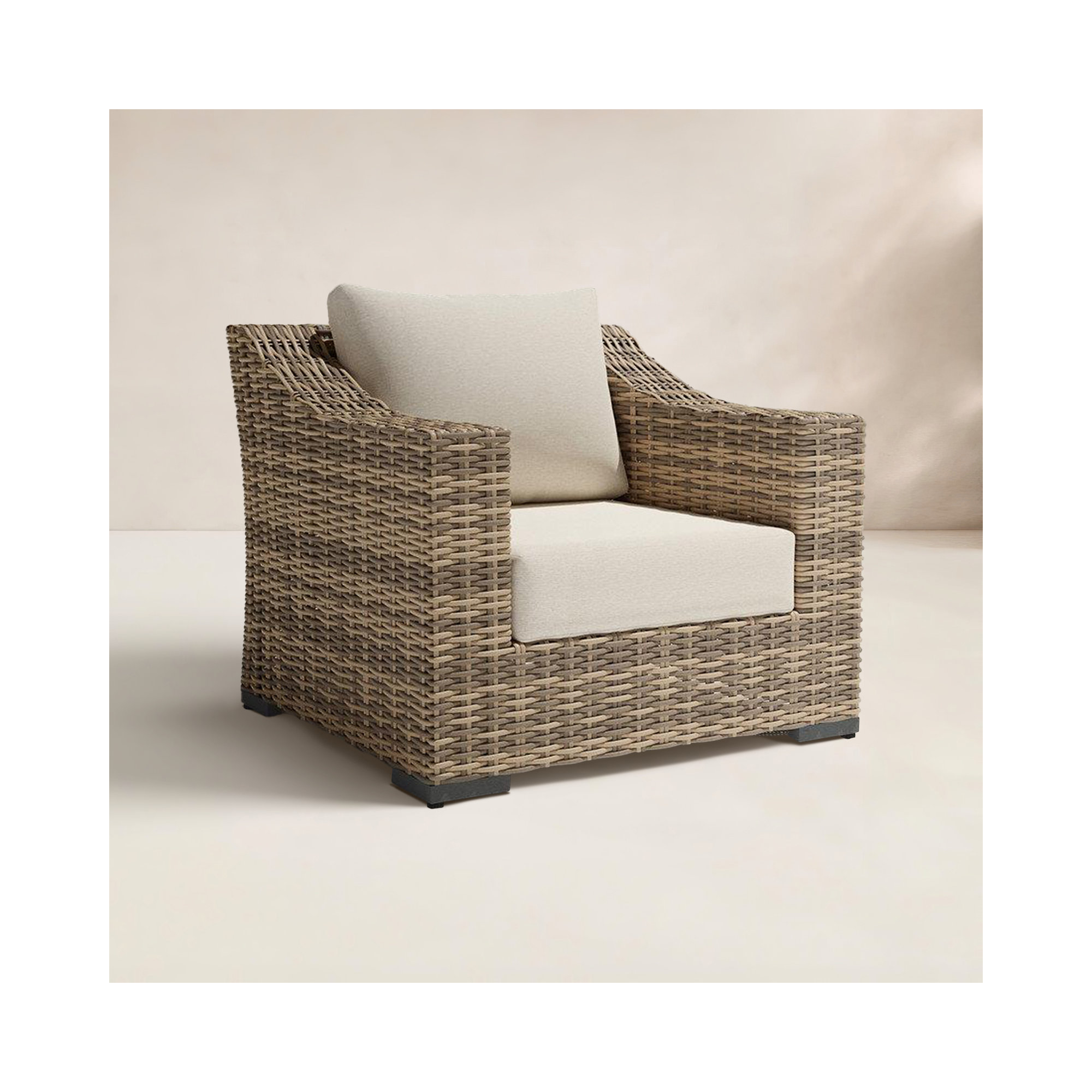 Eloisa 2-piece Patio Chair with Cushions, Cream