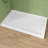 60" X 36" Double Threshold Shower Pan Base In White With Drain Cover Included