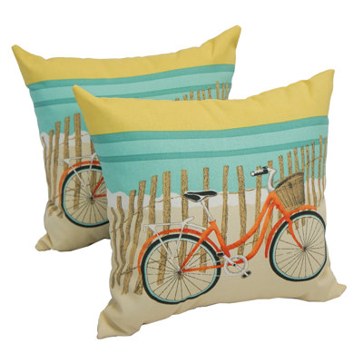 Outdoor Reversible Throw Pillow