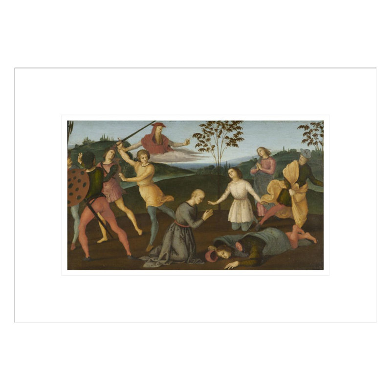 «St. Jerome Saving Sylvanus and Pun puning the Heretic Sabianus» par Raphael, impression giclée encadrée