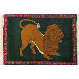 Animal Pictorial lion Hand Knotted 2'X 3'