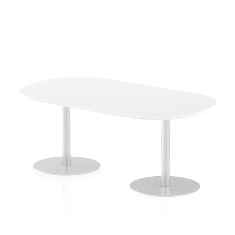 Libbe Oval Conference Table, White, 72.5cm H x 180cm W x 100cm D