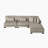 Lintz 135" Modern Modular Sectional with Corduroy Fabric, Adjustable Backrest & 4 Pillows-107232181