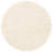 Alana Transitional Solid Cream Polypropylene Round Shag Area Rug, 5'3'' Round-807738459