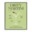 «Dirty Martini Green Recipe», giclée encadrée, design par Lettré et doublé-1364366095-1364366097