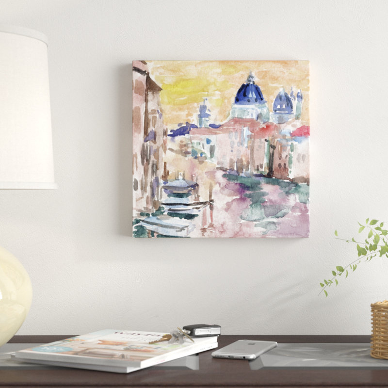 River City IV by Melissa Wang - Painting, 30cm H x 30cm W, Wrapped Canvas
