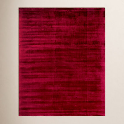Fennel Handmade Viscose Red Rug