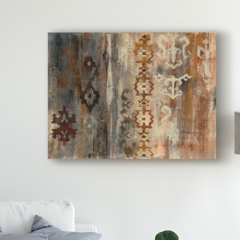 «Southwest Design II», reproduction de peinture à l'acrylique sur toile tendue, H 35 po x l 47 po x P 2 po