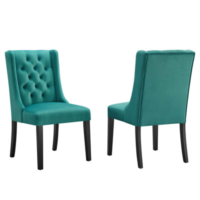 Modway Baronet Performance Velvet Dining Chairs - Set of 2