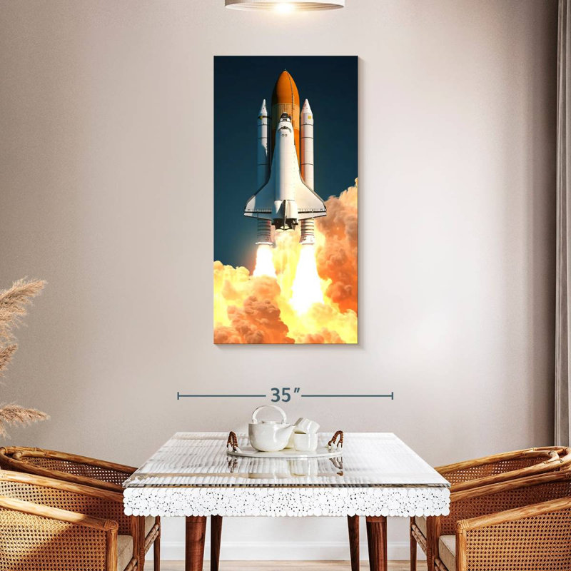 Launching Space Shuttle, 48" H x 24" W