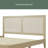 Solid Wood Platform Bed With Rattan-224544260