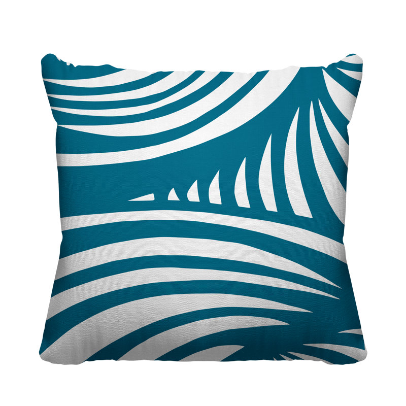 Coussin décoratif intérieur / extérieur Ogden, L 15 po x H 15 po, Turquoise
