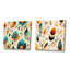 Thane - Ensemble de 2 collages carrés botaniques abstraits-102162405-102162409