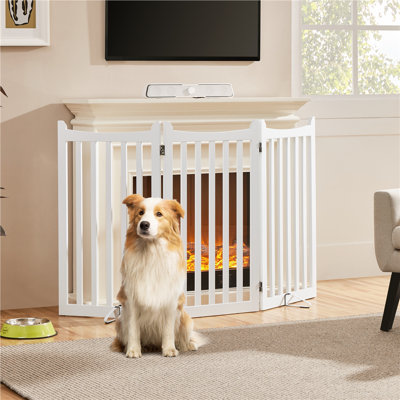 90 × 50 cm Wooden Freestanding Pet Gate
