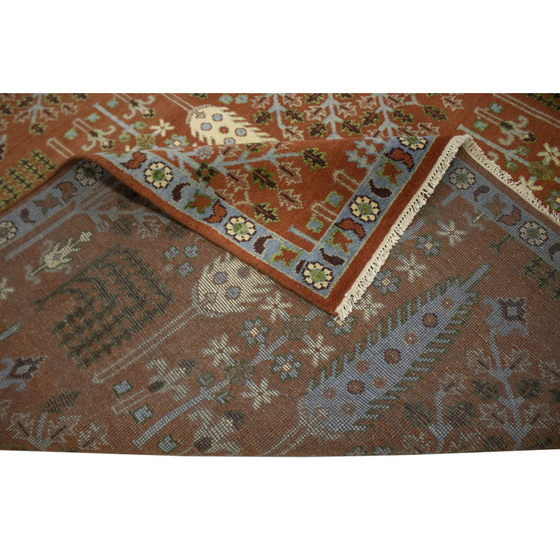 Tapis rouille traditionnel Oushak Chobi