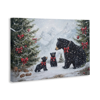 Toile des Ours noirs de Noël, design par Tina LeCour