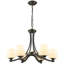 Lustre à intensité variable en acier 6 lumières / lustre traditionnel-123768357