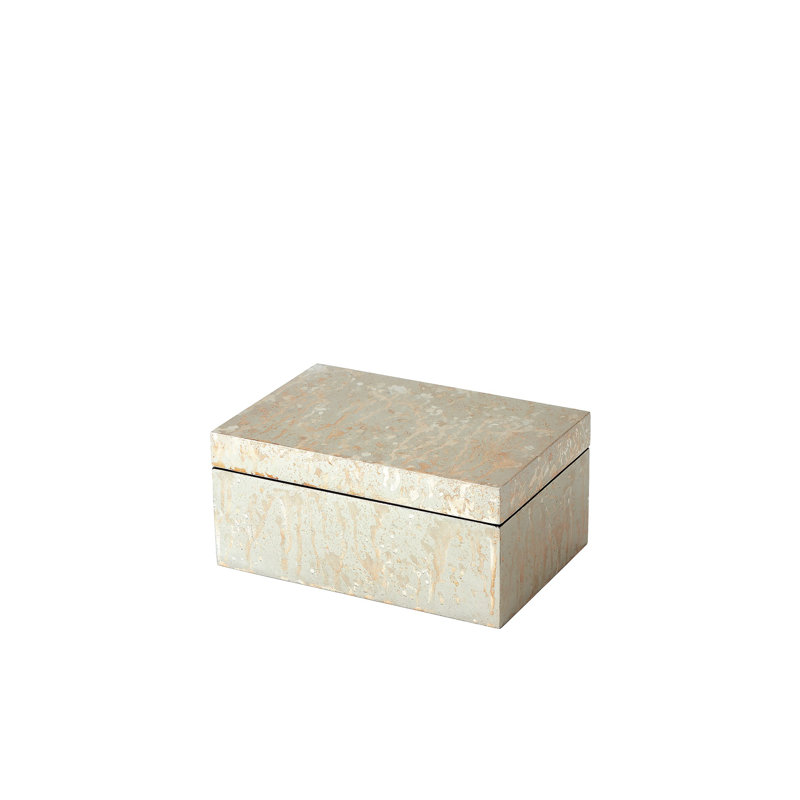 Decorative Box, Small, Champagne Silver
