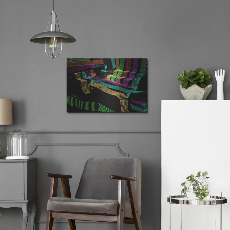 Ivy Bronx «Led Lights 4» par Ben Heine, art mural en métal, H 16 po x l 24 po