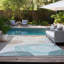 Machine Washable Indoor/Outdoor Altair ACN546 Beige 8' x 8' Round Rug-678239379