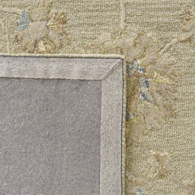 Traditional Floral Hand-Tufted Wool Indoor Area Rug, Runner 2'6" x 8'