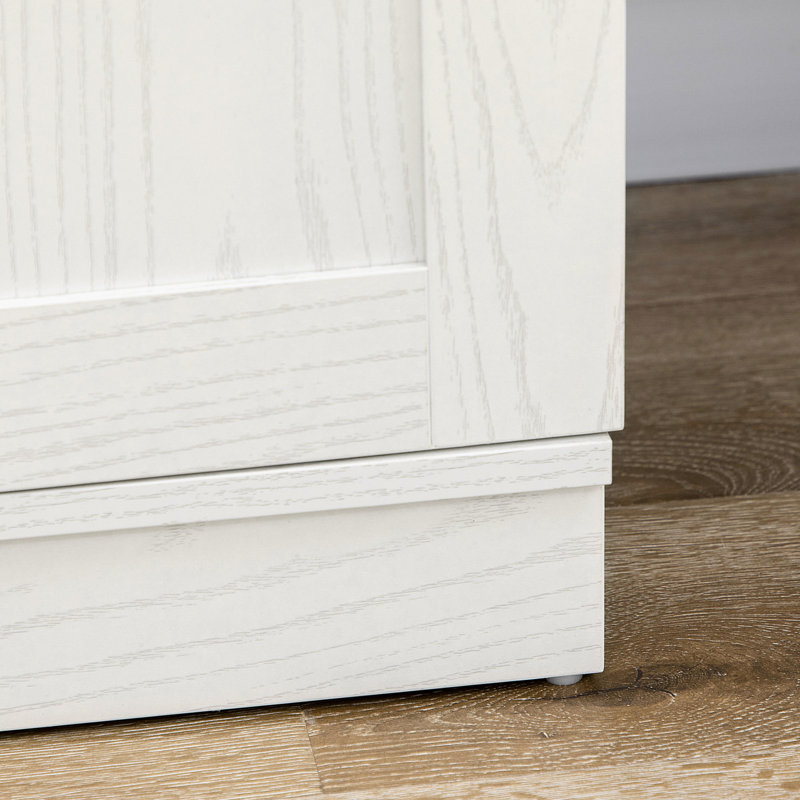 Armoire de cuisine 63 "avec 2 portes et 14 tablettes réglables pour le salon et la salle à manger avec 2 portes, blanc, apporte la paix aux pièces