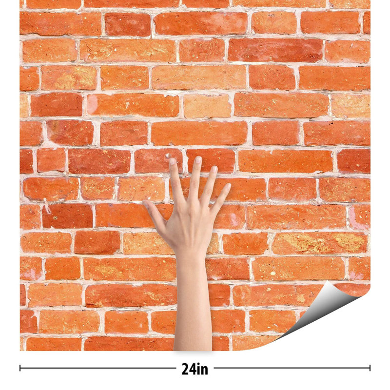 Peel & Stick Brick Tile, 126" L x 24" W