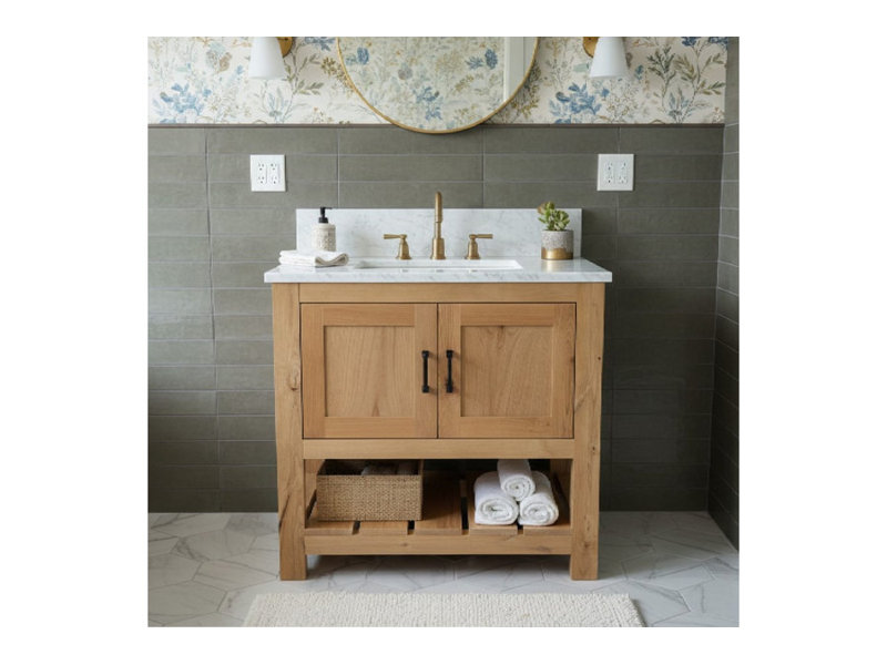 Oakbrook - Single Sink Vanity - Knotty Alder - 48"L Stain Color 4, 48", Color 4