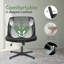 Fauteuil de bureau pivotant sans accoudoirs, chaise de bureau large à pieds croisés avec hauteur réglable et mode berçant-15390032-15390044