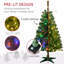 Arbre de Noël artificiel illuminé 4 pi, décor des Fêtes, 208 branches, 100 lumières DEL blanc chaud / coloré, ouverture automatique-1554778321