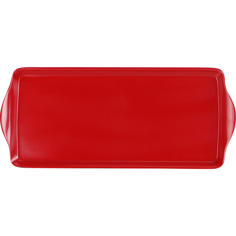 Ensemble de plateaux en mélamine 2 pièces Trevin, Rouge