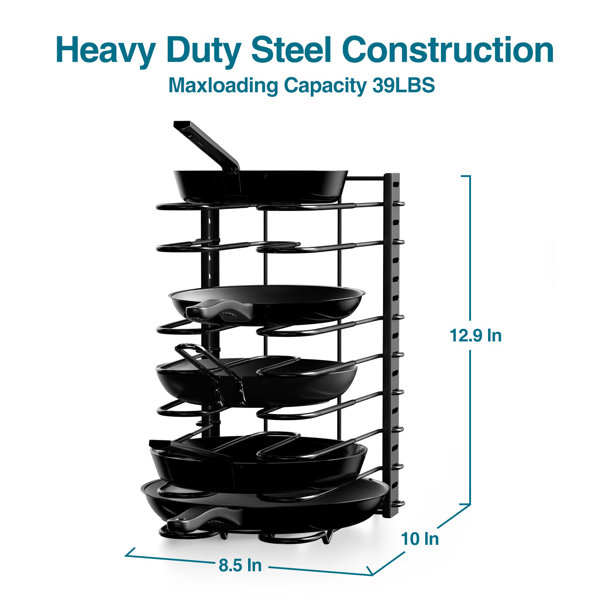 Pots And Pans Organizer For Cabinet, 2/3/4/5 Tiers Heavy-duty Pot