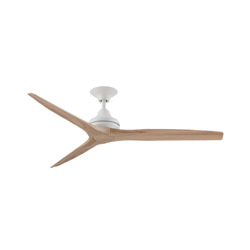 Spitfire 60 inch Indoor/Outdoor Ceiling Fan - Matte White with Natural blades, Matte White, Natural