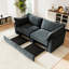 Chenille 2 places grise avec croissant, rangement escamotable et plusieurs choix de couleurs