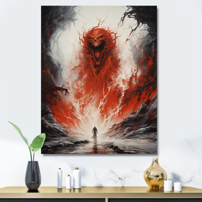 Red Scarlet Villainy Unleashed Deamon - Collages abstraits, art mural